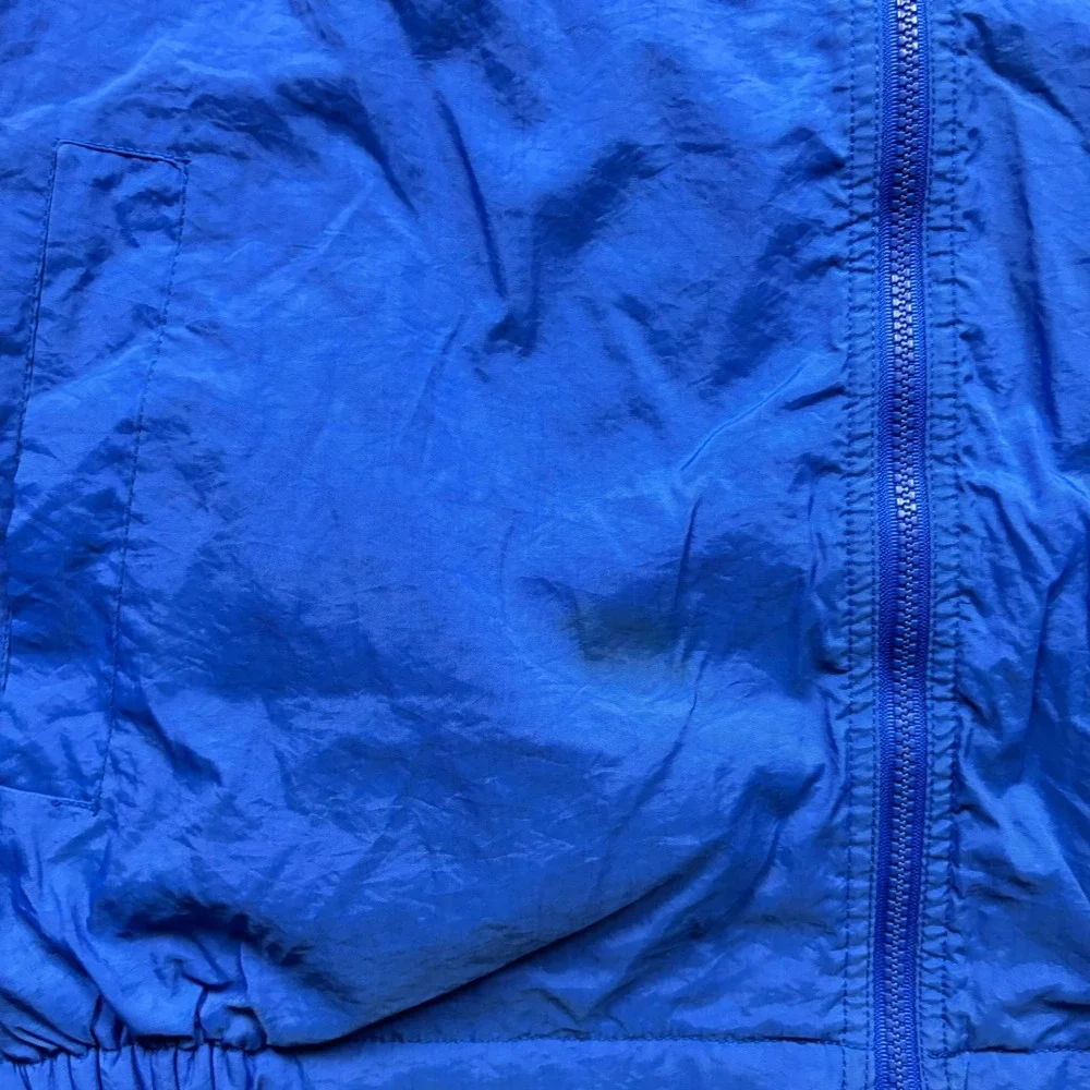 Vintage 90s Nike Quilt Lined Windbreaker Full ZIp Jacket Blue Size Large - Picture 6 of 7